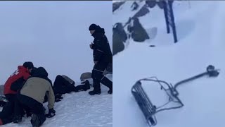 Three teenagers injured after ski lift falls at Thredbo [upl. by Hallimaj862]