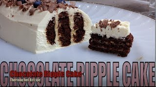 Chocolate Ripple Cake 5 ingredients cheekyricho [upl. by Nosyaj]