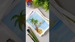 Painting Easiect landscapes 🤔landscape like colors shorts youtubeshorts share subscribe yt [upl. by Sillihp]