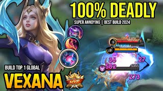 VEXANA BEST BUILD 2024  BUILD TOP GLOBAL VEXANA GAMEPLAY  MOBILE LEGENDS✓ [upl. by Noreik]