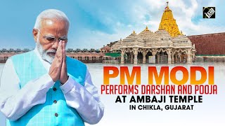 Live PM Modi performs Darshan and Pooja at Ambaji Temple in Chikla Gujarat [upl. by Seena]