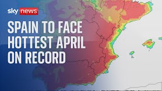 Climate Spain braced for recordbreaking April temperatures of 40C [upl. by Yssis]