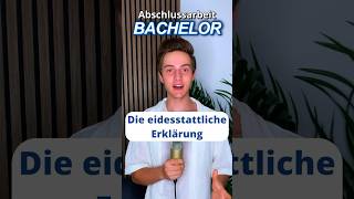 Die eidesstattliche Erklärung deiner Bachelorthesis student studium bachelorarbeit [upl. by Romeyn]