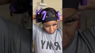 Using Flexi Rods on my Human Hair Wig  6x6 Body Wave Lace Closure Wig from Amazon [upl. by Dieterich767]