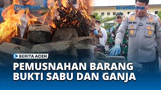 Polres Aceh Utara Musnahkan Barang Bukti Narkotika Jenis Sabu dan Ganja [upl. by Lisab]