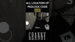 ALL LOCATION OF PADLOCK CODE ✔ padlock location ingranny gaming games [upl. by Einial]