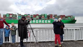 Evergreen ship  the Viewing platform quotAlte Liebequot Germany [upl. by Helman368]