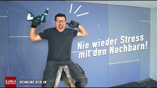 Schalldämmung im Wohnzimmer  Kino  Bauanleitung Schallschutzwand YouTube Studio Bau Teil I [upl. by Ahsiekim595]