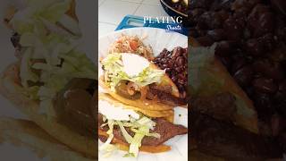 PLATING shorts homemade CARNE ASADA TACOS frijoles spanishrice [upl. by Ardekal]