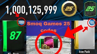 Smoq Games 25 Codes all 19 codes INSANE REWARDS [upl. by Junko]