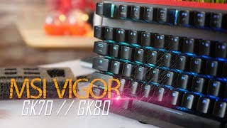 تشتري كارت شاشة ولا كيبورد  MSI Vigor GK80 amp GK70 Review [upl. by Caputto]