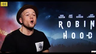 Taron Egerton has a brilliant reaction to his surprise birthday present [upl. by Nemrac]