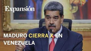 Maduro ordena bloquear durante diez días la red social X Twitter en Venezuela por incitar al odio [upl. by Adnohser66]