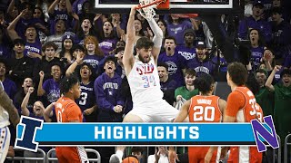 Illinois at Northwestern  Highlights  Big Ten Mens Basketball  Jan 24 2024 [upl. by Emlynn]