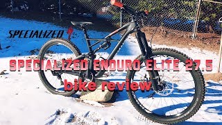 2018 Specialized Enduro Elite 275  Test Ride and Review in the Snow [upl. by Smukler]