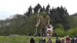 Beltane on Butser Hill burning the wickerman [upl. by Mikey8]