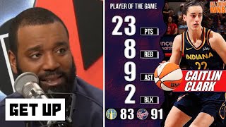 Chris Canty quotIMPRESSEDquot by Caitlin Clark flirts with tripledouble as Indiana Fever beat Sky 91  83 [upl. by Margarita]