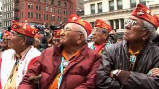 Navajo Code Talkers Honored in New York [upl. by Aicelav]