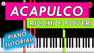 Ricchi E Poveri  Acapulco 🎹 PIANO KEYBOARD TUTORIAL  Italo Disco Piano Cover [upl. by Odlavu]