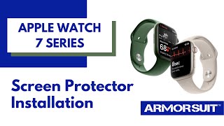 Applewatch 7 Series  Smartwatch Screen Protector Installation Instructions Video by ArmorSuit [upl. by Folberth]