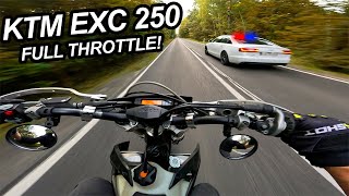 THEY CANT CATCH ME 👀  Ktm exc 250 tpi POV 4k [upl. by Joane94]