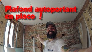 Rénovation Un plafond en placo autoportant [upl. by Airahcaz]