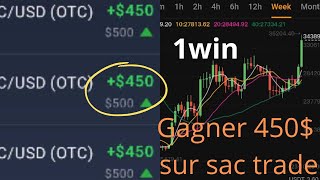 1Win Meilleures Plateforme de trading avec 1000 tu gagnera 450 de bénéfice sur sac trade [upl. by Anilak]