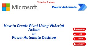 How To Create A Pivot Using VbScript Action In Power Automate Desktop [upl. by Rennold]