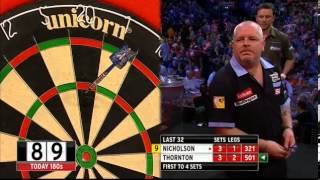 Nicholson v Thornton  78  Round Two  World Darts Championship 2013 [upl. by Nothsa]