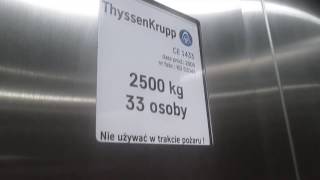 Winda ThyssenKrupp towarowa  ThyssenKrupp freight elevator 2500kg capacity [upl. by Martguerita]