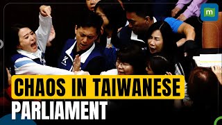 Taiwan Parliament Chaos Lawmakers Clash Over Reforms Before President Lai Chingtes Inauguration [upl. by Edin285]