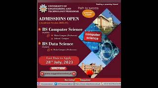 University Of Engineering amp Technology Peshawar  UET admission 2023 for BS degree Courses uet [upl. by Drapehs748]