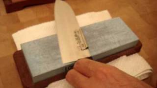 Sharpening Knives with Whetstones CHEFS Demo [upl. by Worra865]