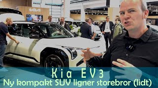 Kia EV3  Ny kompakt SUV ligner storebror lidt 2024 [upl. by Ylrebmek948]