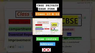 CBSE PRIVATE EXAM FORM 2025  COMPARTMENT  ESSENTIAL REPEAT  IMPROVEMENT cbse cbseprivateexam [upl. by Eityak348]