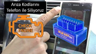 Araç Arıza Lambası Nasıl Söndürülür  OBD 2 Elm327 Cihazı Kullanımı Bluetooth üzerinden Torque ile [upl. by Elocaj905]