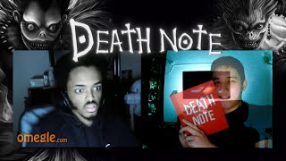 Disappearing DEATH NOTE Prank on Omegle quotFunny Reactionsquot [upl. by Terrie430]