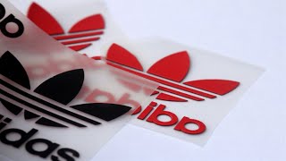 Custom 3D Screen Printing on Adidas silicone heat transfer labels [upl. by Luapnhoj]