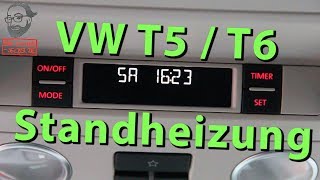 VW T5  T6 Standheizung  Luftstandheizung Bedienung und Details [upl. by Earley]