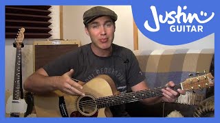 Intro to Folk Fingerstyle Module  Folk Guitar Lesson  JustinGuitar FO100 [upl. by Mackenie]