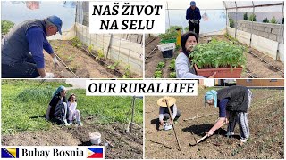 Sadnja našeg povrća u plasteniku i bastu  Planting vegetables in the greenhouse and garden [upl. by Feledy975]