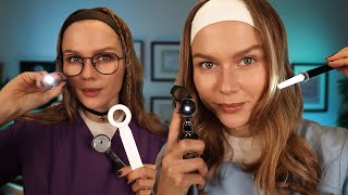 ASMR Medical Exam by 3 Doctors Cranial Nerve Exam Ear Exam Cleaning amp Hearing Test ENT Exam [upl. by Aleinad]