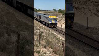 TRAINS AM22 SCT 6KA9 RailFirst EL57 EL53 EL54 at Murray Bridge South Australia 11124 [upl. by Ahron663]