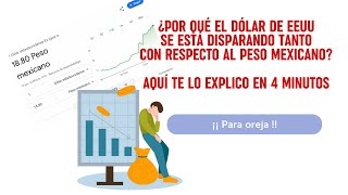 ¿Por qué el dólar se está disparando tanto ante el peso mexicano ¡AQUÍ TE LO EXPLICO EN 4 MINUTOS [upl. by Ohcirej]