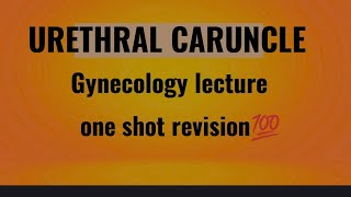 urethral caruncle gynecology lecture [upl. by Yekcir]