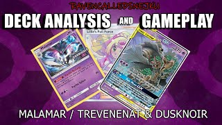 Malamar  Trevenant amp DusknoirGX deck analysis and gameplay Pokemon TCG Online [upl. by Aihgn]