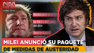 Javier Milei devalúa más de 50 por ciento la moneda argentina  Ciro Gómez Leyva [upl. by Virginie]