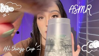 ASMR  THE MOST TINGLIEST CUP tapping scratching brushing [upl. by Liggett]