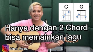 CARA MUDAH BELAJAR GITAR PEMULA HANYA 2 CHORD GAMPANG BISA MEMAINKAN LAGU BY ALBERA [upl. by Drona]