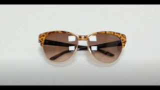 Roberto Cavalli Sunglasses ModelMelograno 652S Color47F Leopard Gold Brown Grd [upl. by Dotson]